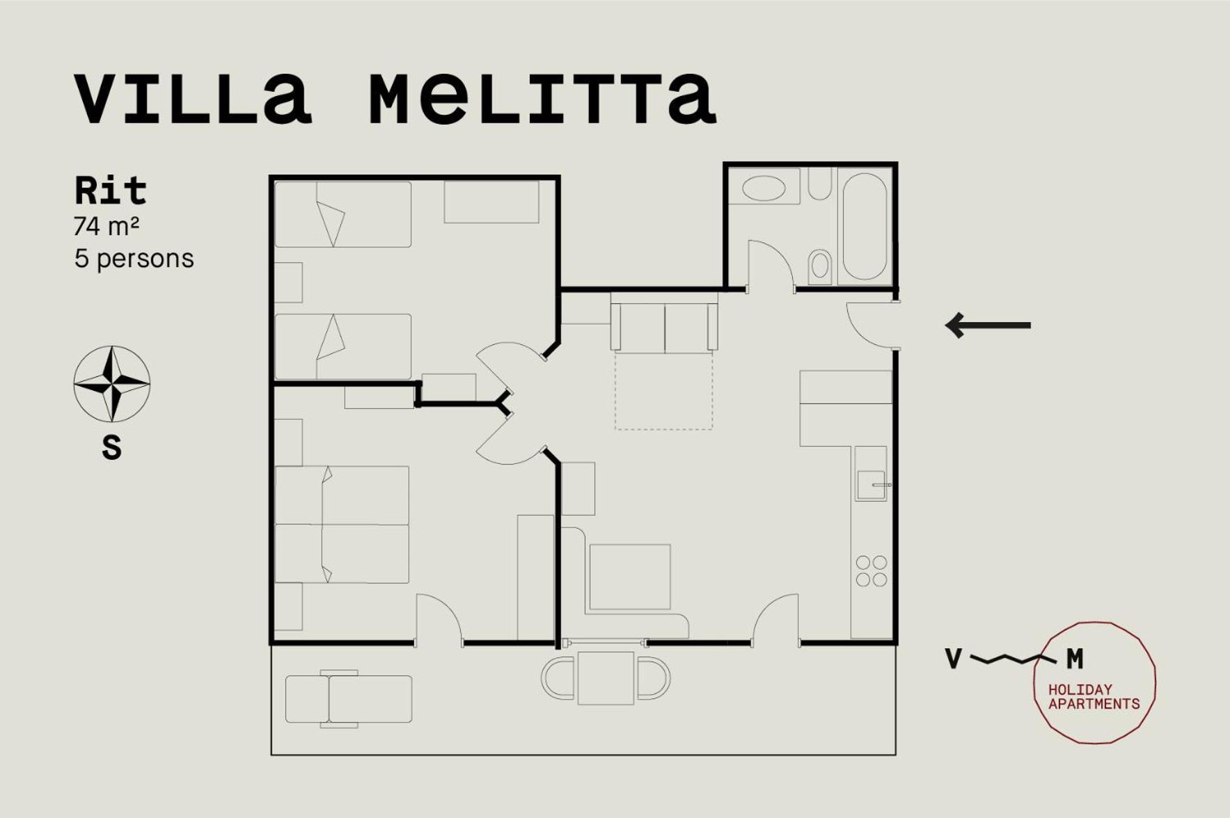 Villa Melitta サン・ヴィジリオ・ディ・マレッベ 部屋 写真